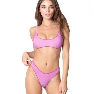 Italian Pink Shimmer Bathing Suit